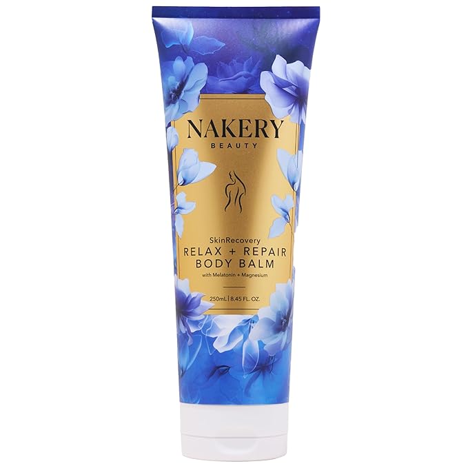 Nakery SkinRecovery Relaxing Magnesium Balm - Skin Tightening Cream for Body with SepiLift & Retinol - Muscle Balm with Melatonin for Restful Sleep - Hydrating Dry Skin Cream with Shea Butter