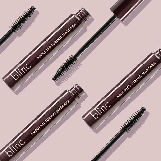 Blinc Amplified Tubing Mascara, Ultra-Longwearing Washable Mascara, Soft-Glam Volumizing, Lengthening and Defining Mascara, Gluten-Free and Cruelty-Free, Dark Brown, 9mL / 0.30 Fl. OZ
