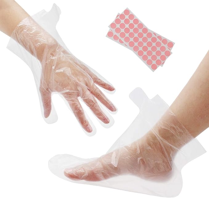 Paraffin Bath Mitts Liners, Segbeauty Snug Elastic Opening Paraffin Wax Glove and Bootie with Double Terry Clothes, Hand and Foot Bags for Thermal thera-py SPA treat-ment Paraffin Machine