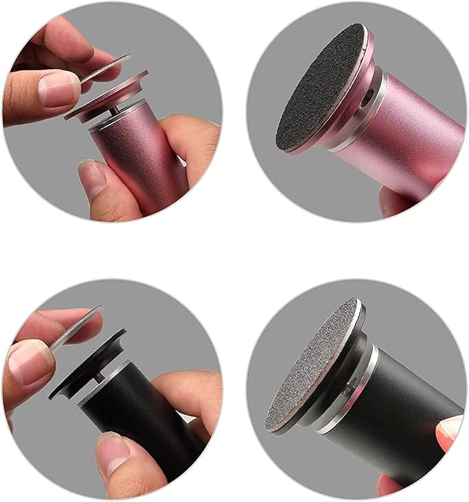 120pcs Foot File Sandpaper Discs Refill 60 Grit 180 Grit for Electric Foot Sander Callus Remover Dead Skin Removal (Rough 60 Grit, Smooth 180 Grit)