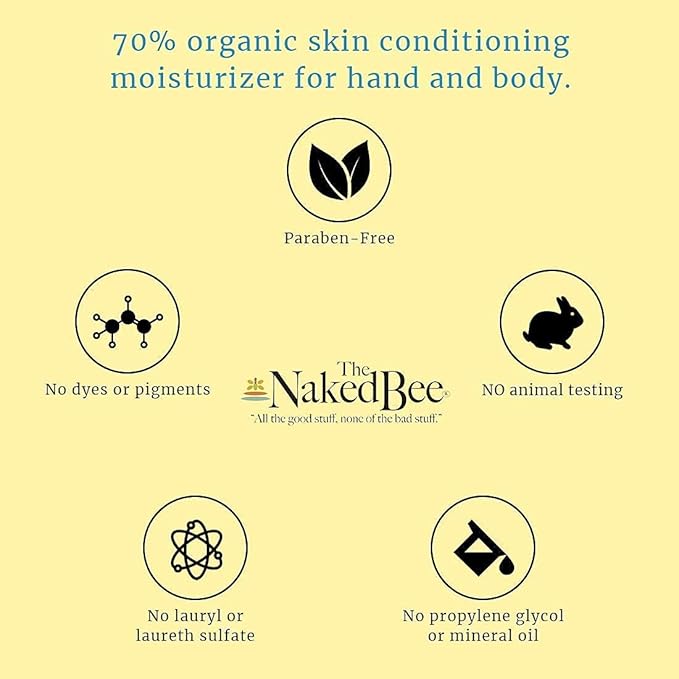 The Naked Bee Orange Blossom Honey, Grapefruit Blossom Honey and Coconut Honey, Hand & Body Lotion, 6.7 Oz - 3 Pack + Lip Balm Sampler, Coconut & Honey, Pomegranate & Honey, Grapefruit Blossom Honey