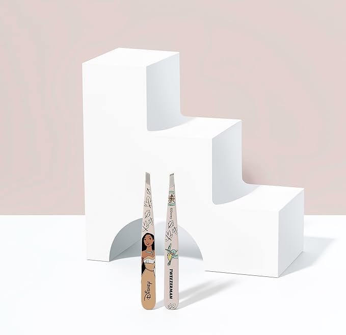 Tweezerman Pocahontas Slant Tweezer - Eyebrow Tweezers for Women and Men