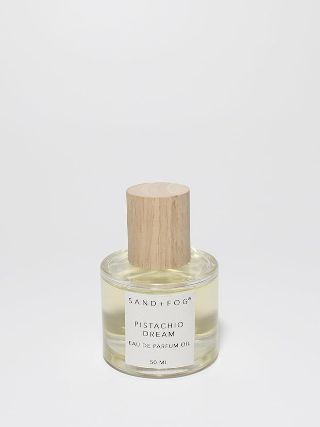 Sand + Fog Luxury Perfume Oil - Pistachio Dream - 50ml Rollerball, Alcohol-free, Cruelty Free, Sulfate Free, Paraben Free