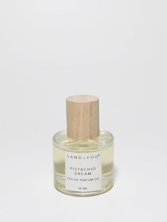 Sand + Fog Luxury Perfume Oil - Pistachio Dream - 50ml Rollerball, Alcohol-free, Cruelty Free, Sulfate Free, Paraben Free
