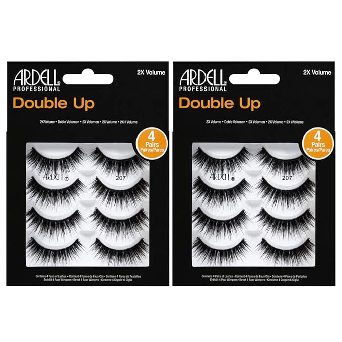 Ardell Lashes Double Up 207 - Lightweight, Dramatic Full Volume False Eyelashes, 2 Pack
