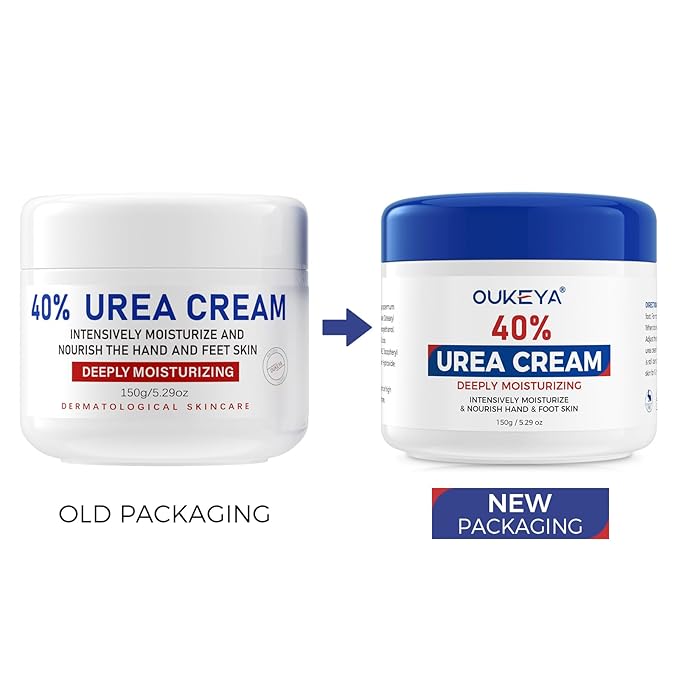 NEW FORMULA Urea Cream 40 Percent for Feet Maximum Strength, Hand Heels Dry Cracked Treatment Lotion for Knees & Elbows, Foot Dead Skin Cuticle Callus Remover Toenail Softener, 5.29 oz