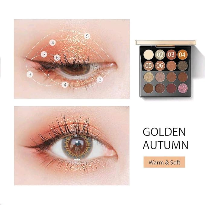 zeesea Egypt Eyeshadow Palette The British Museum Collection, Matte Shimmer Glitter Blendable High Pigmented 16 Shades Eye Makeup Palette (04# Cobra)