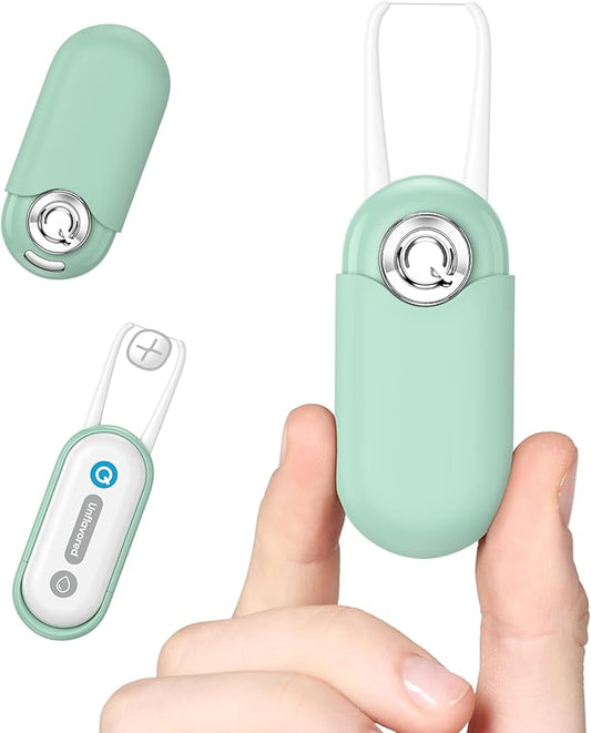 C1S Reusable Flosser Set, Auto-Restringing Flosser with Replaceable Floss Capsule, Multi-Hygiene, Portable Travel Floss, Recyclable Zero Waste, Unflavored(Tide Cyan)