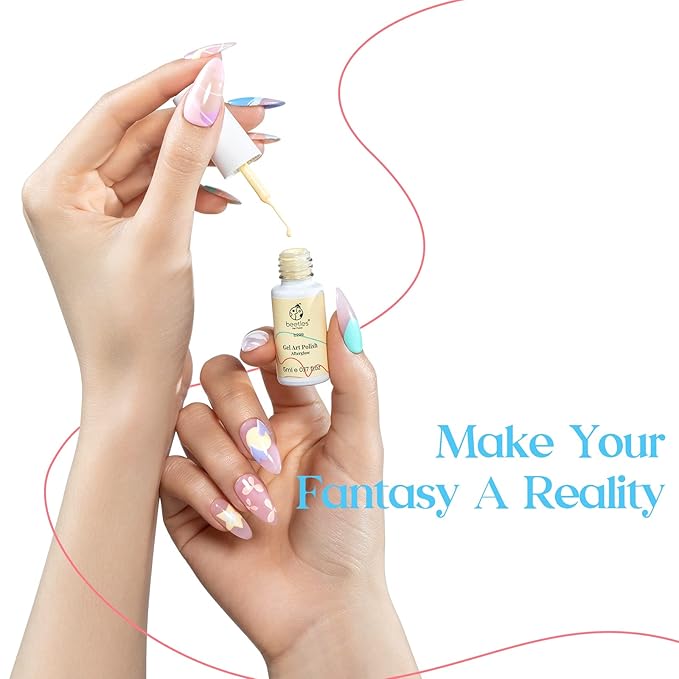 beetles Gel Polish Beetles Gel Nail Polish Nail Art Liner Gel Set Unicorn Dreamy Pastel Gel Art Paint