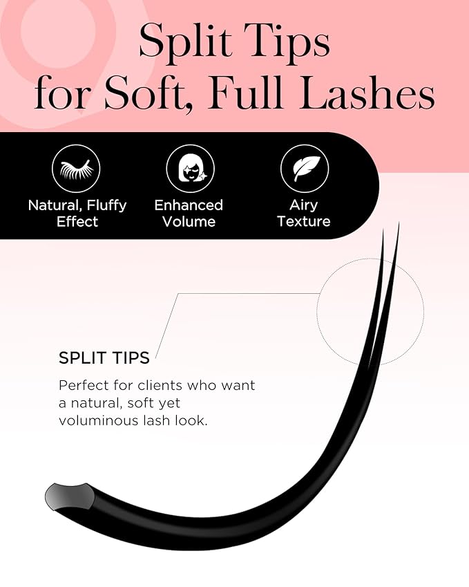 BEYELIAN Ellipse Flat Eyelash Extension, 16 Rows 0.20mm CC Curl 9-15mm Mixed Length Lash Extension Matte Black Professional Eyelash Extension Supplies for Salon Use