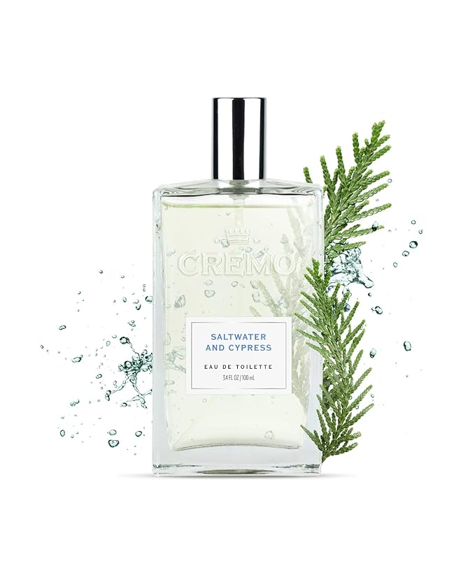 Cremo Saltwater Cypress Cologne Spray, A Lively Blend of Sea Spray, Green Mango and Coastal Cypress, 3.4 Fl Oz