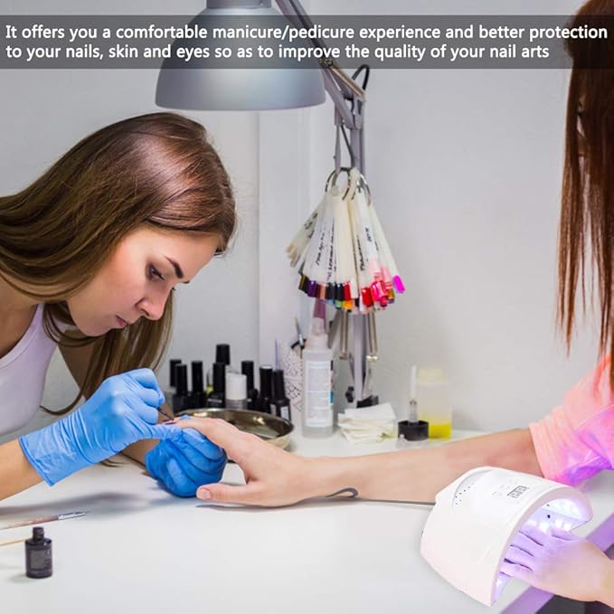 ZJchao 48W LED Nail Gel Lamp, LED Nail Lamp Nail Dryer Machine with 3 Timer Setting Smart Sensor for Fingernail Gel Polish Curing Nail Art Painting Tools Nail Light Nail Curing Dryer (US Plug)