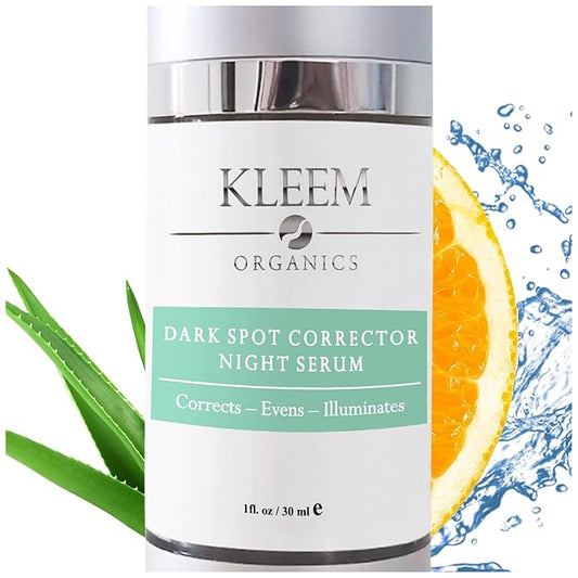 Best Dark Spot Corrector Serum for Face, Hands & Neck. This Age Spot Remover is Formulated with Bio Ingredient for Dark Spots, Age Spots & Sun Spots. Kleem Organics Dark Spot Remover