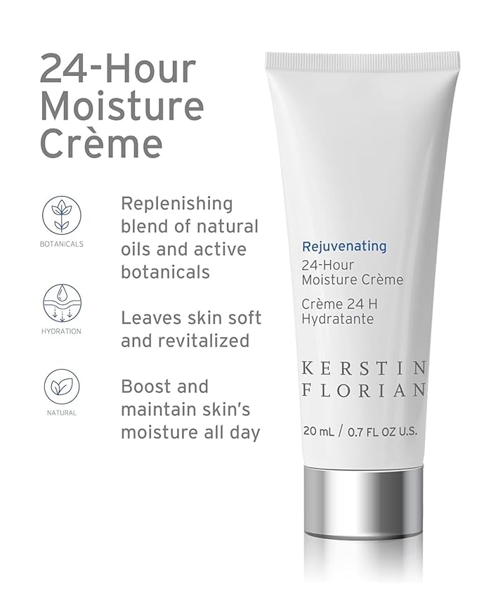 Kerstin Florian 24 Hour Moisture Creme | Travel Size | Anti Aging Face Moisturizer with Vitamin E | Hydrating Anti|Wrinkle Cream to Smooth Fine Lines | 1 fl oz