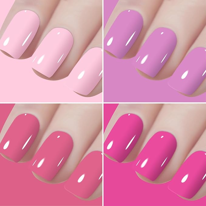 Vishine Gel Nail Polish Set - 45 Color Gel Nail Polish with Base Top Coat Lasting Nail Gel Polish Soak Off UV LED Gel Polish Manicure Kit 48Pcs 8ml