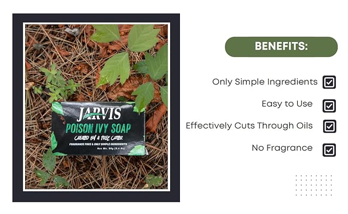 Poison Ivy Soap Bar | Treatment for Poison Ivy, Oak & Sumac | Fast Itch Relief and Soothing of Rashes, Redness & Inflammation | Simple Skin Care Ingredients | 3.4 Ounces