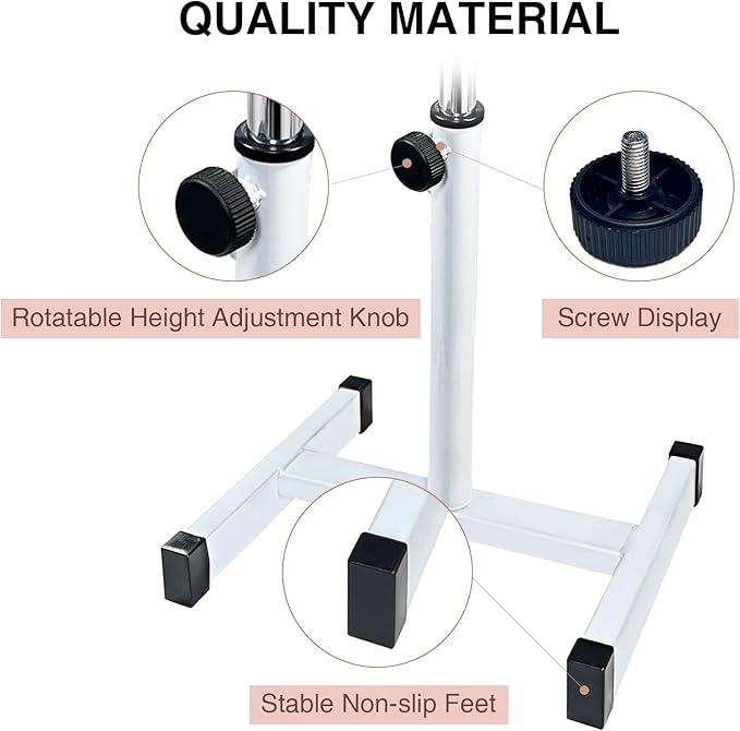 Pedicure Foot Rest,Height Adjustable Pedicure Chair,Non-Slip Pedicure Stool for Massage Office or Home (Light Grey)