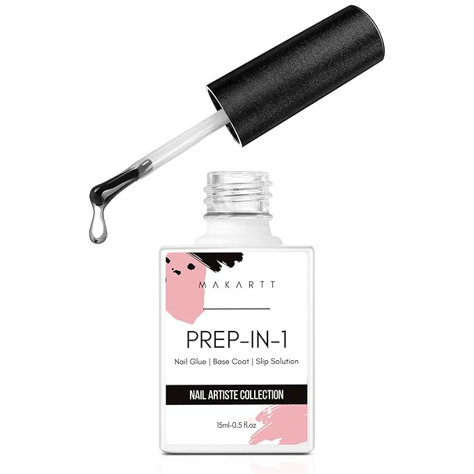 Makartt Gel X Nails Kit 500Pc Soft Gel Full Cover Tips, Medium Coffin Clear Tips Bundle with UV Nail Glue 15ML, 3-in-1 Base Coat & Slip Solution