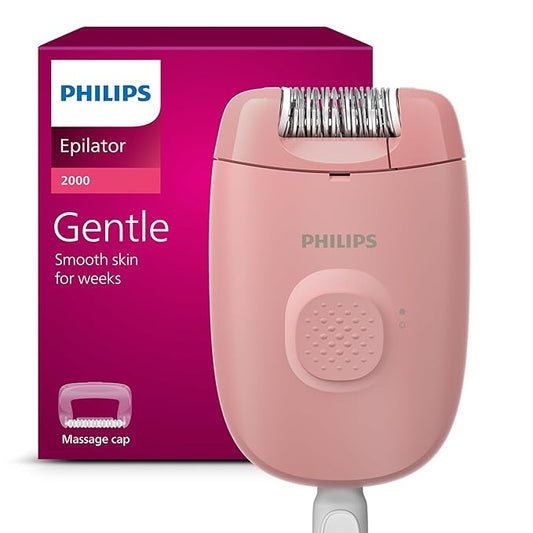 Philips Epilator Series 2000, Corded Epilator for Legs and Body, Hair Removal Device for Women, Model BRE227/00