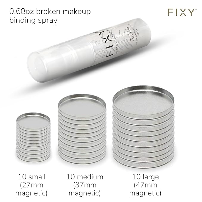 FIXY Repair Kit Repressing tool for Eyeshadow, Blush, & Highligher + Ultimate Refill with 30 pans and FIXY Binder