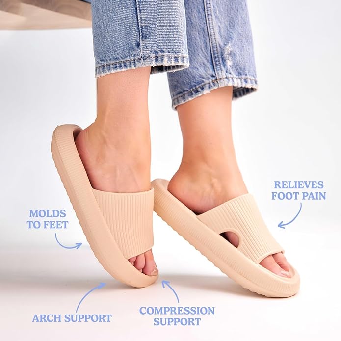 Pillow Slides for Women and Men | The Official Ergonomic Slippers | Plantar Fasciitis | Foot Pain Relief | Comfy and Versatile | Lightweight