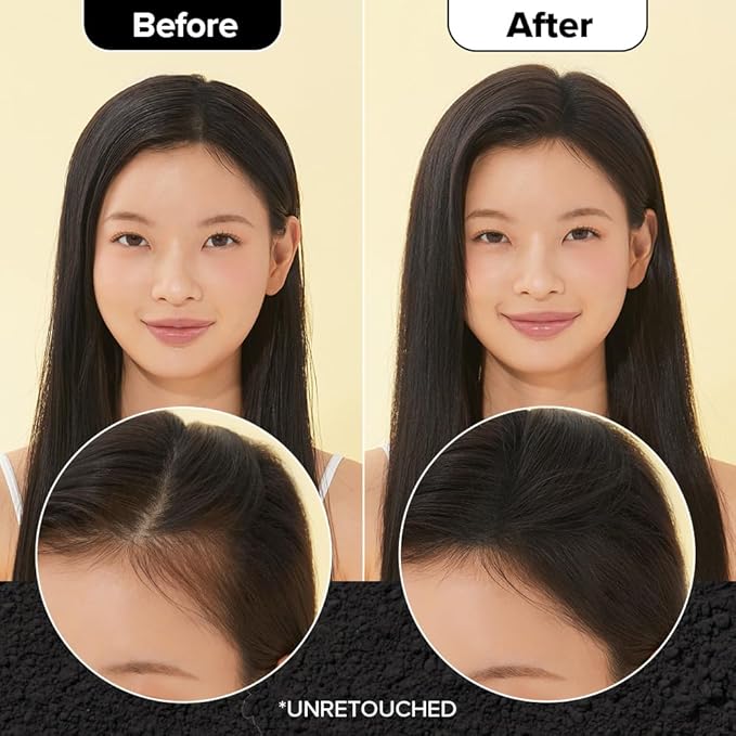 I DEW CARE Biotin Clarifying Dry Shampoo - Tap Secret Black | Strengthening & Volumizing, Powder Type, Refillable, Travel size, Non-aerosol, Brunette, Korean Ginseng, Mother's Day, 0.24 Oz