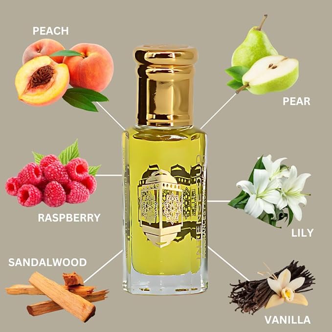 INTENSE OUD Raspberry Musk Long Lasting Arabian Perfume Oils for Women 12ML (0.40 OZ) Fruity & Elegant Fragrance Oil with a Creamy Vanilla Base - Concentrated Perfume Oil in a Luxury Black Gift Box