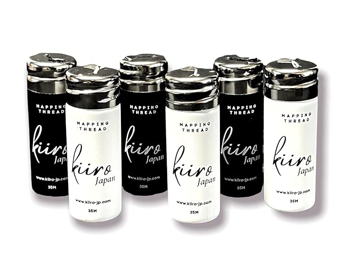 6PK Premium brow mapping string, Effortless eyebrow mapping. The perfect PMU Supplies and Microblading for your measuring tool kit. 688.9FT per 6 pack! (6 Pack 3WHT / 3BLK)