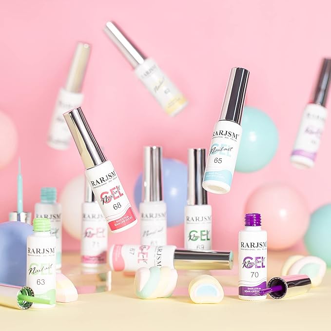 RARJSM Gel Liner Nail Art, Cotton Candy Collection Painting Polish Set Wire Drawing Gel for Nail Adesign