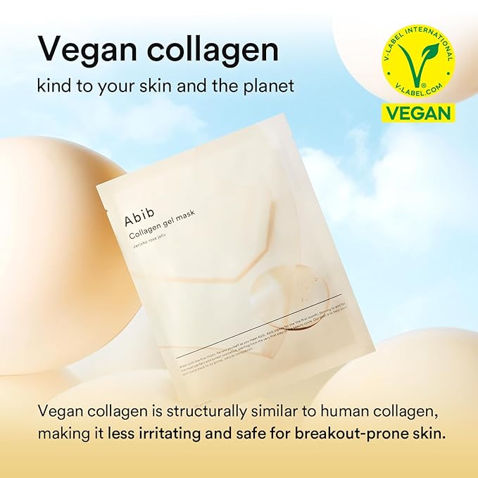 Abib Collagen Gel Mask Jericho Rose Jelly 4 Sheets (Nourishing) I Korean Vegan Collagen, Cooling Nourishing Hyaluronic Acid Hydrogel Face Mask Skin Care