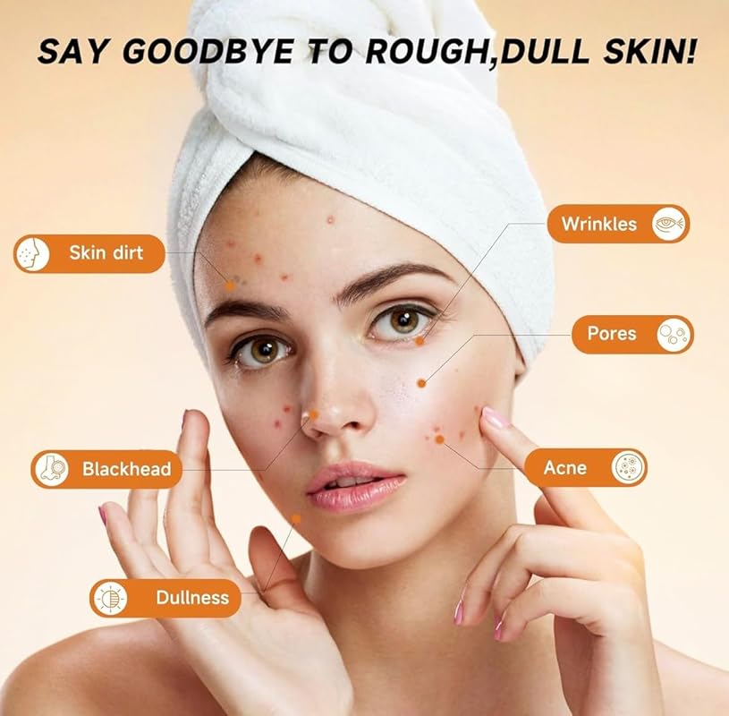 Turmeric & Kojic Infused Exfoliating & Cleansing Pads for Discoloration, Dark Spots, Uneven Skin. Deep Clean & Unclog Pores, Brighten, Glow & Smooth Skin (Pack of 30)