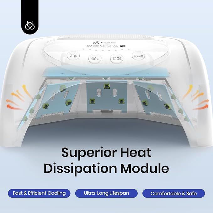 Beetles UV LED Nail Lamp, 48W Professional Dryer with Timer, Rhinestone Glue for Nail Art Adhesive Resin Gems Diamonds Jewelry Decoration