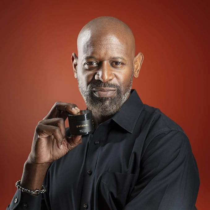 Golden Grooming Co. Men's Body Balm - Intense Repair Balm for Extra Dry Skin - Naturally Derived, Hydrating Formula - Suitable for All Skin Types with Coconut Oil & Mango Butter - 2 FL OZ