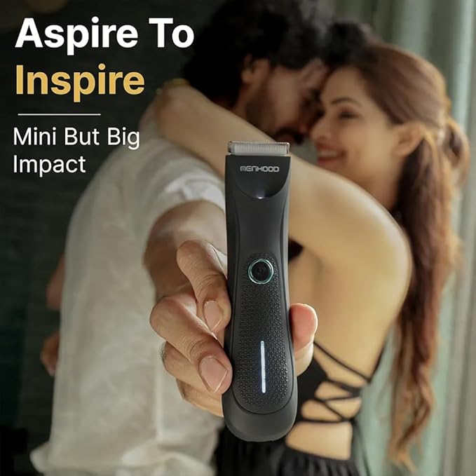 Ball Trimmer Mini – Groin & Body Shaver for Men with Skin-Friendly Ceramic Blade, IPX6 Waterproof Rating, No Snags or Cuts, 90-Minute Run Time