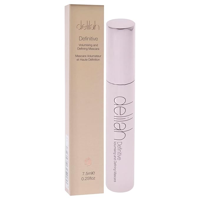 Definitive Volumising And Defining Mascara - Carbon - Unique Y-Shaped Brush - Strengthening, Lengthening Black Mascara For Soft Eye Lashes - Vegan - Cruelty free - 7.5 ml / 0.25 Oz