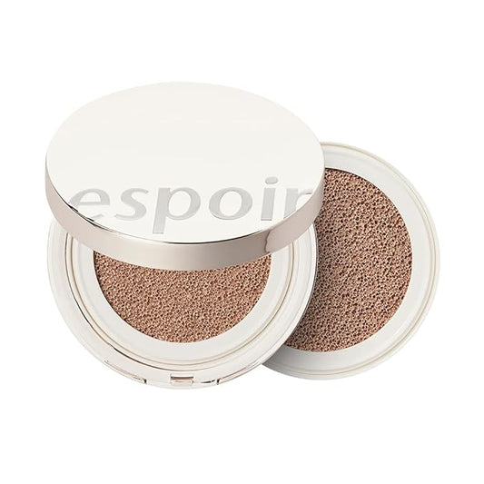 ESPOIR Pro Tailor Be Powder Cushion Foundation SPF42 PA++ #4 Beige (13g+refill 13g) | A Soft Cushion Foundation of a Light Texture & Long Lasting Weightless Full Coverage | Korean Makeup