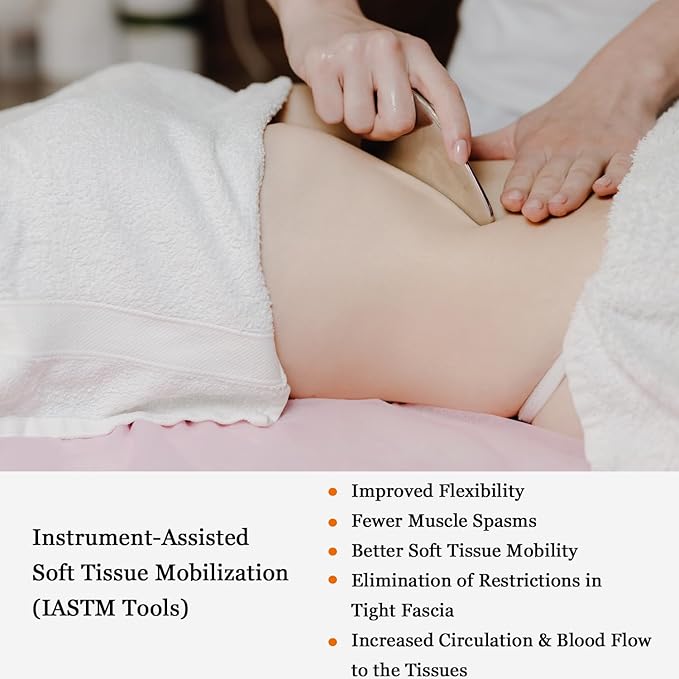 JWCASA Muscle Scraper Scar Tissue Massage Tools Foot, Neck, Knee, Leg Back Massager IASTM Tool for Physical Therapy & Plantar Fasciitis with 2 Pieces Set 15