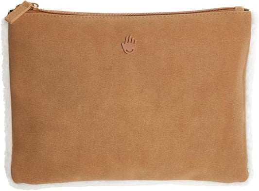 Limited Edition Vegan Shearling Travel Pouch, Fashion Accessory for Touchland Hand Sanitizers & Beauty Essential Toiletries