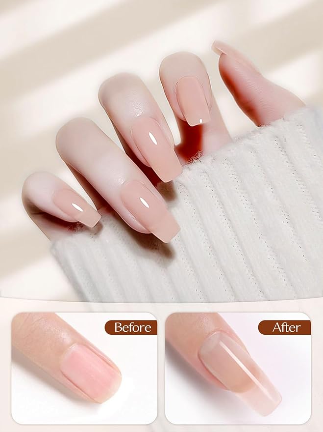 EBANKU Nude Acrylic Powder Set, 6 Colors * 10g/0.35oz Acrylic Nail Powder Warm Colors Series Acrylic Powder for Nail Acrylic French Extension 3D Nail Carving, Long-Lasting, No Nail Lamp Needed