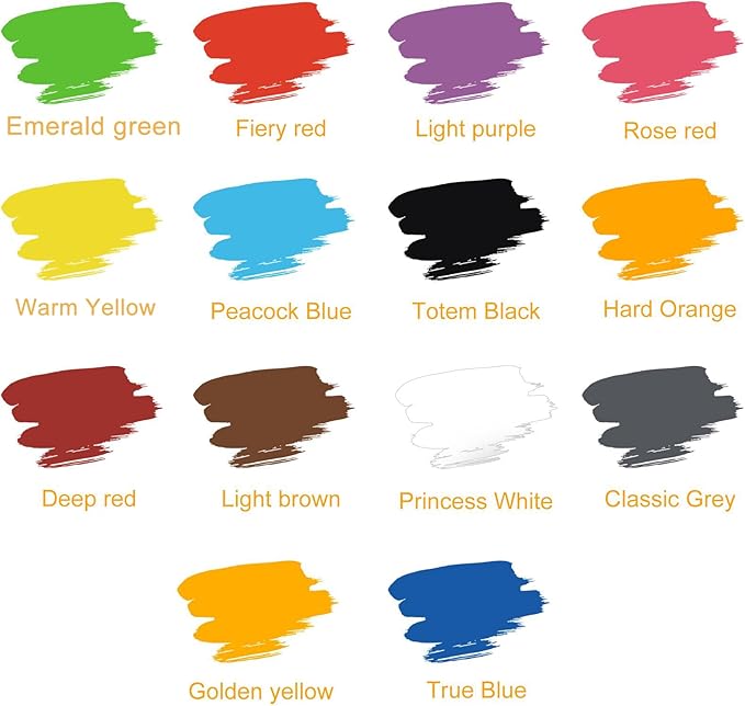 BaodeLi Professional Tattoo Ink Color Set 14 Colors with 30 ml 1/2oz per Bottle Tattoo Ink Set for Tattoo Artist and Beginners Tattoo Supplies