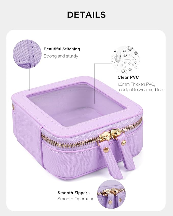 Clear Makeup Bag, Small Makeup Bag TSA Approved Toiletry Bag Cosmetic Travel Bag Cute Makeup Bag Organizer Makeup Case Pouch Car Essentials for Women Men