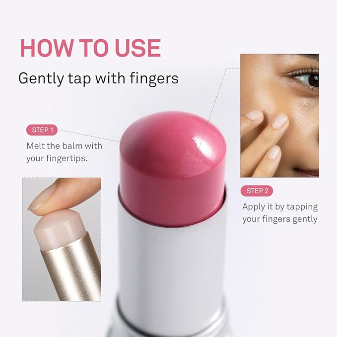 hince True Dimension Radiance Balm 10g - Shimmer Glow Face Highlighter Stick, Translucent Colors, Cream Blush Stick, Glass Skin in a Balm, Korean Beauty, Natural Makeup (SHELLY PINK, TP005)