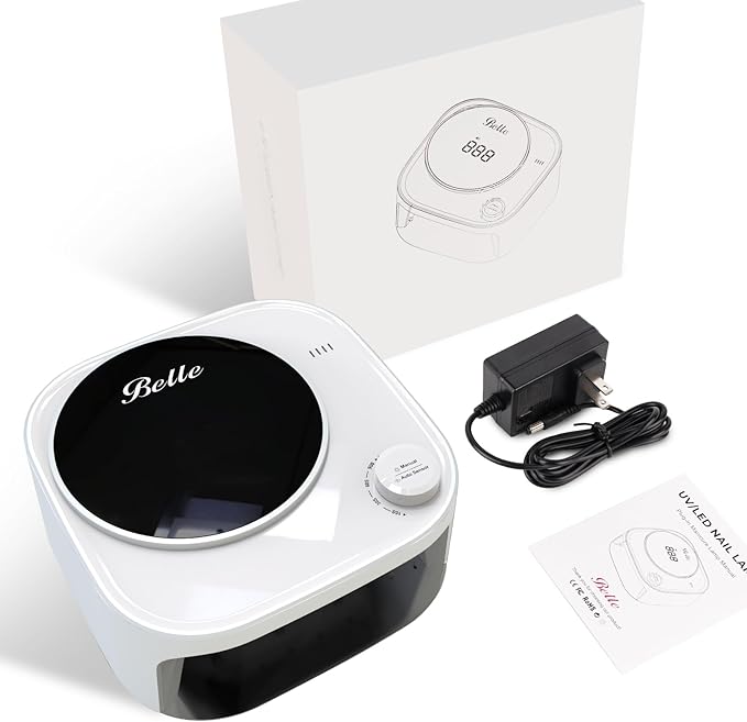 Belle UV Gel Nail Lamp - LED with 4 Timer Modes, Salon-Quality Nail Curing Light for Home and Professionals