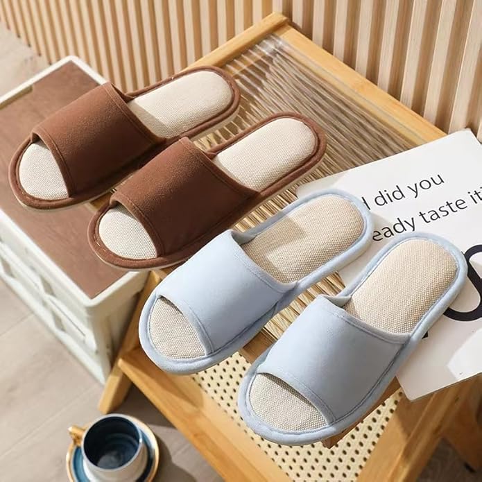 8 pairs disposable hospitality slippers, home slippers, open-toe indoor slippers, comfortable and washable, multi-color leisure spa slippers, suitable for home, hotel, travel