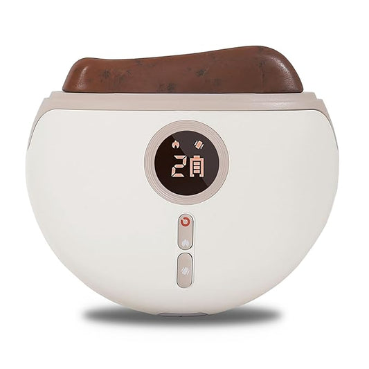 LUX1 Electric Gua Sha Facial Tools, Gua Sha Face Massager with 3-Level Heat & Vibration & 1000mAh Battery, Anti-Aging, Neck & Face Lift, Wrinkle and Puffiness Reduction