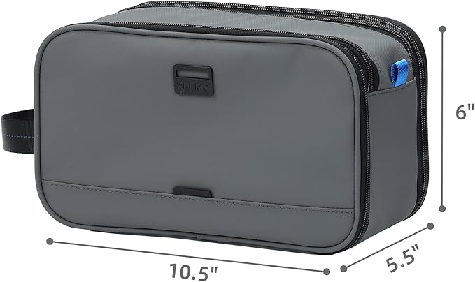 ZEEMO Toiletry Bag for Men, Water-resistant and Leak-Proof Dopp Kit with Large Capacity for Toiletries