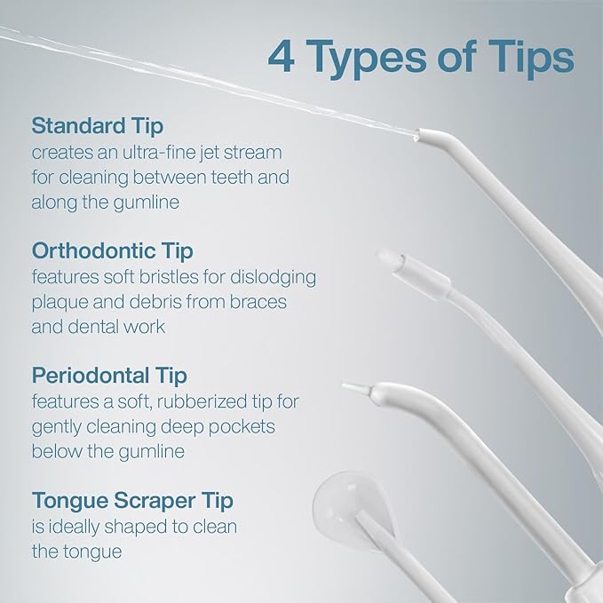 AquaSonic Water Flosser - Cordless Rechargeable Water Flossers for Teeth Cleaning - Waterproof Aqua Flosser, Portable Oral Irrigator for Dental Cleaning with 5 Jet Tips – Braces Home Travel