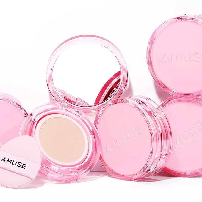 Amuse SEOUL DEW POWER VEGAN CUSHION 02 HEALTHY | beige | Dewy, glow, long-lasting, double coverage, clean beauty, lightweight, natural look, foundation for sensitive skin, hydrating cushion