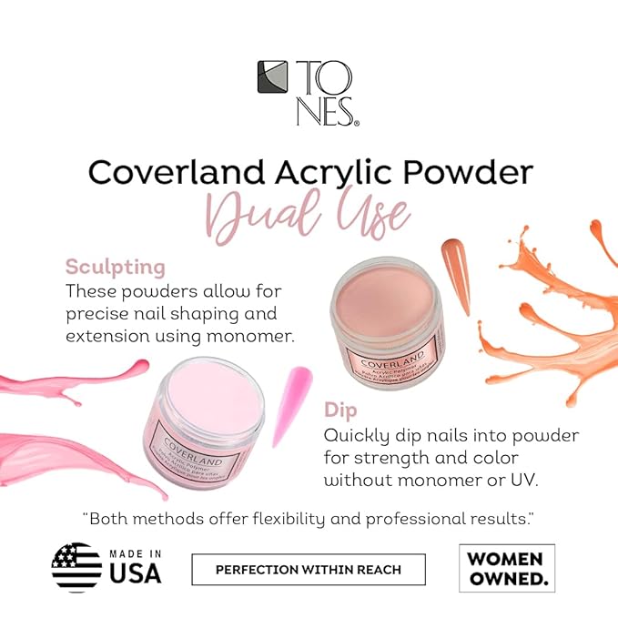 TONES Coverland Acrylic Powder "Sweet Sin" - Limited Edition | Professional Nail Enhancement Long Lasting Formula Bubble Free Finish | 3.5 oz