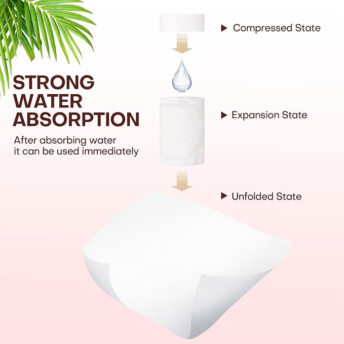 Compressed Disposable Face Towel Cleaning Kit 300pcs,Portable & Compact Travel Size Towel Wash Cloth Cotton Wipes Tablets Coin Tissue Towelettes for Hotel Camping Backpacking Hiking(Pink)